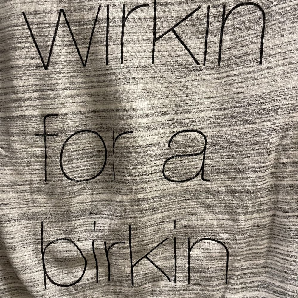 'wirkin for a birkin' cropped sweatshirt